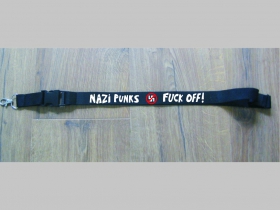 Nazi Punks Fuck Off! Dead Kennedys  textilná šnúrka na krk ( kľúče ) materiál 100% polyester